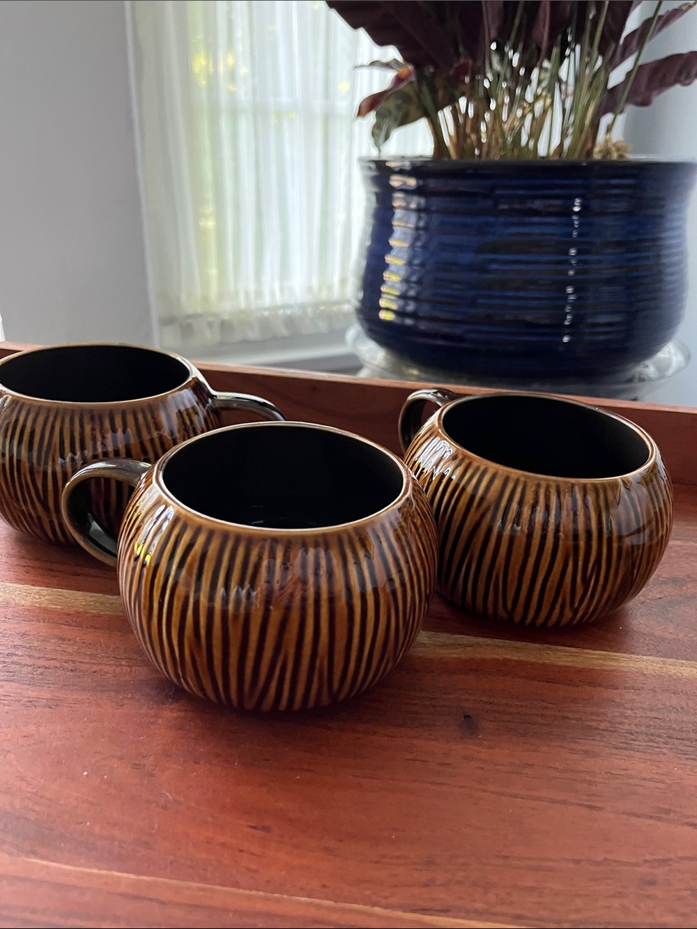 3 STARBUCKS TIKI MUGS